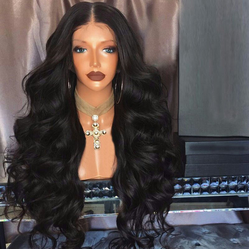 Wig Black Big Wave Ladies Wig Fashion African Curly Hair Customizable Front Lace Wig Wig Black Big Wave Ladies Wig Fashion African Curly Hair Customizable Front Lace Wig